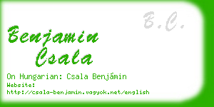 benjamin csala business card